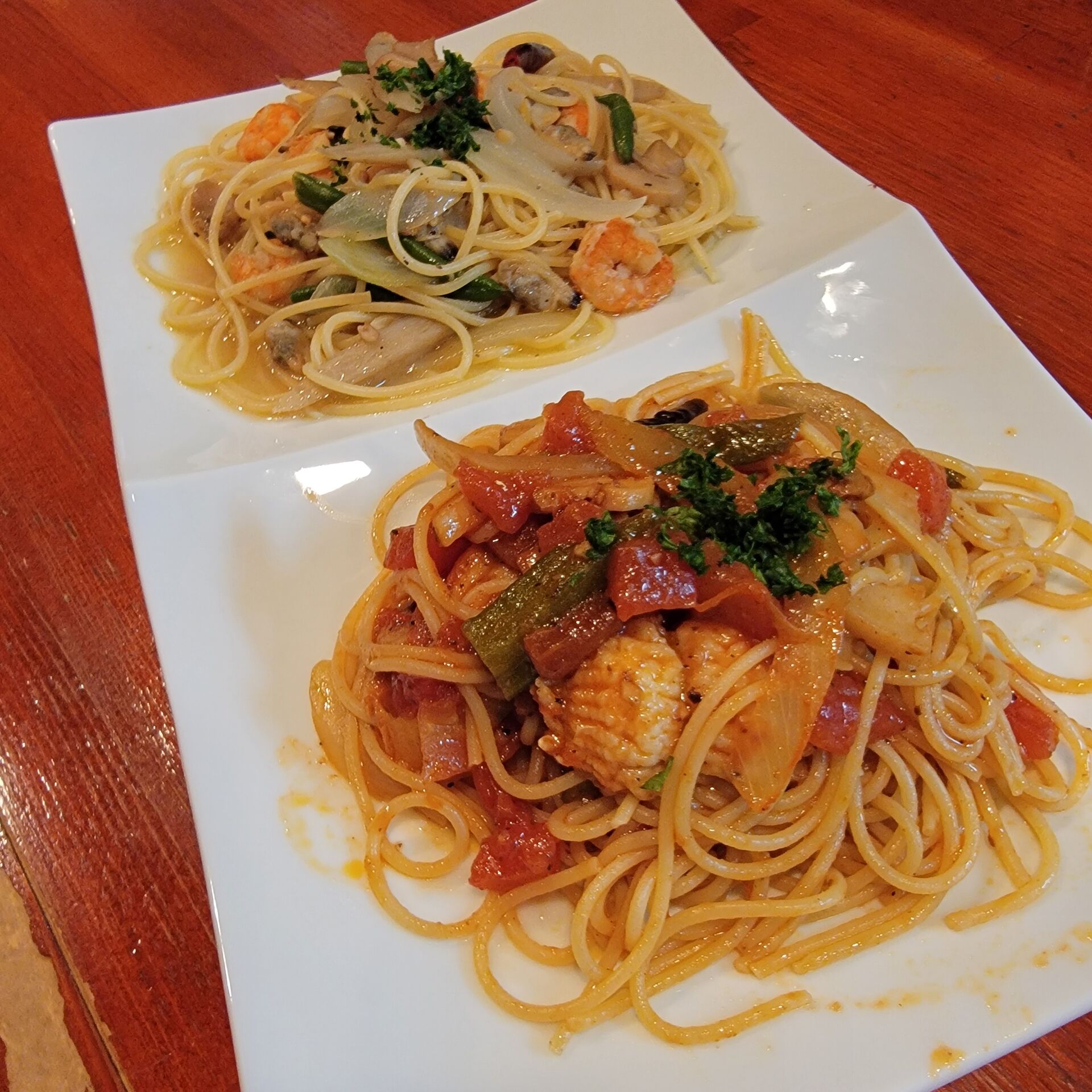 ドゥプレートのパスタです。そろそろ初めて見ようかな？
