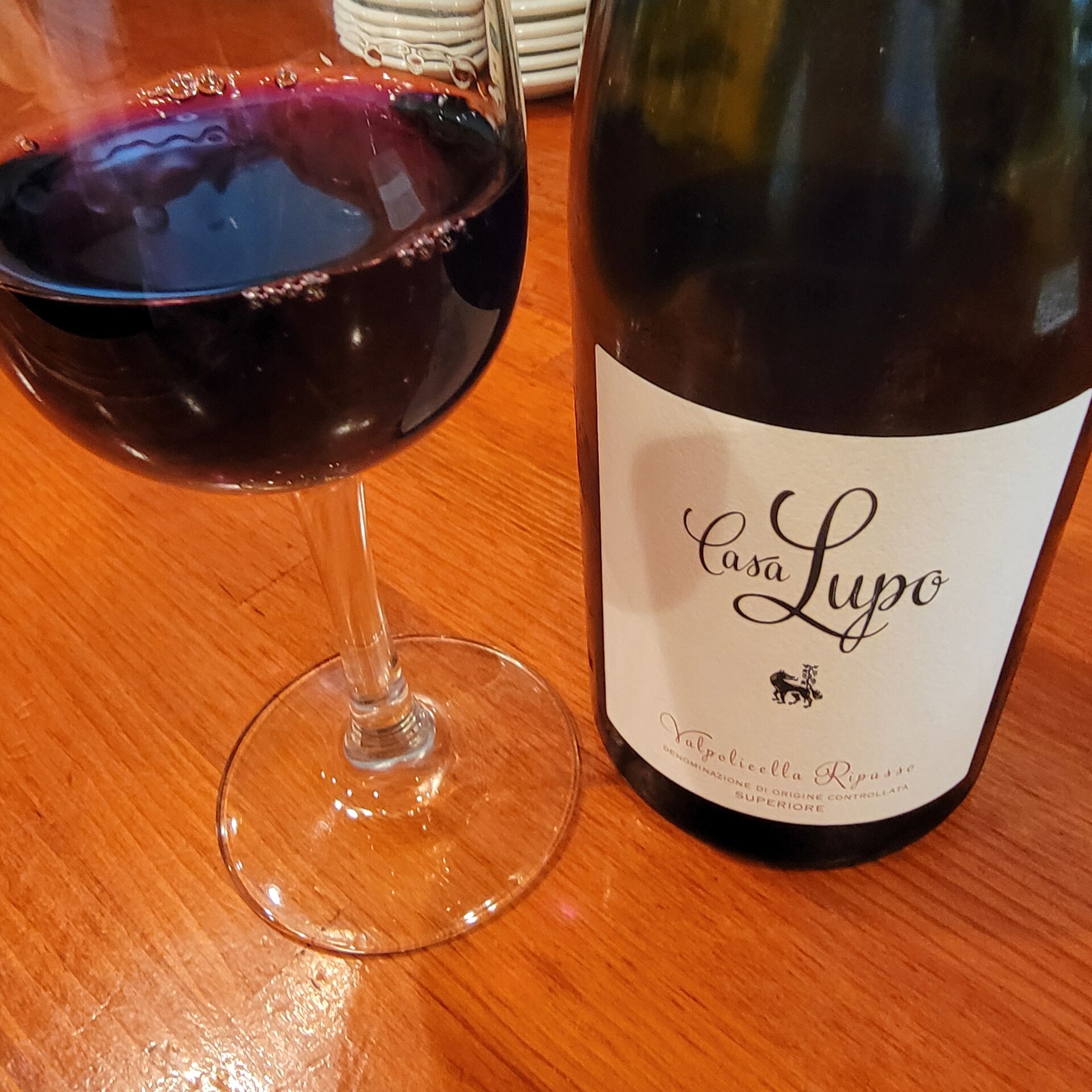 今日のワインは、valpolicella ripasso です。